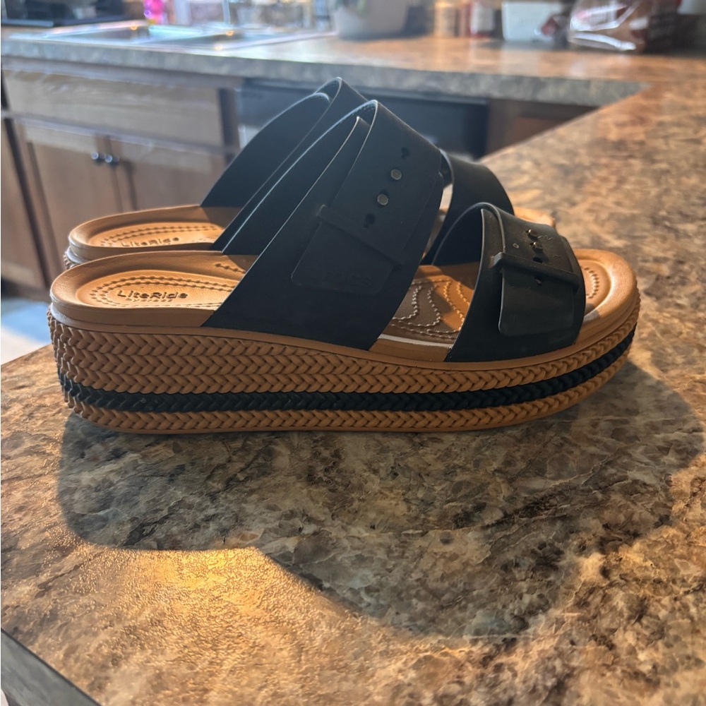 Crocs platform sandals